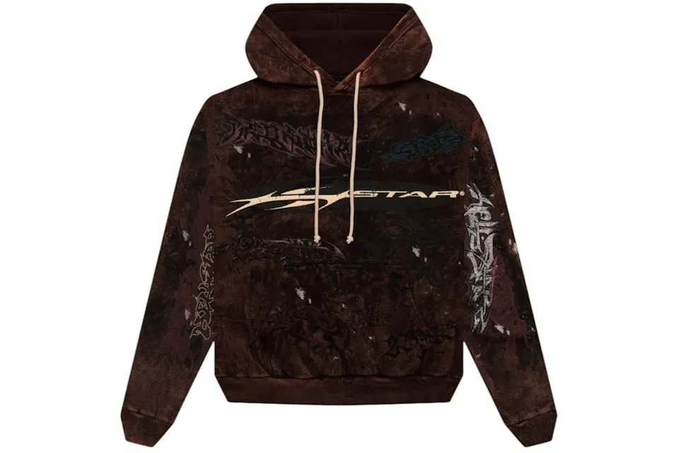 Hellstar-Graffiti-Hoodie-Brown